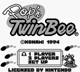 Pop'n TwinBee title screen for GameBoy